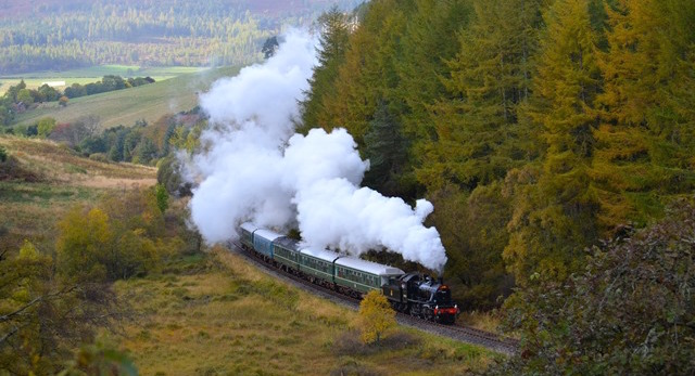 Steam train in Moray