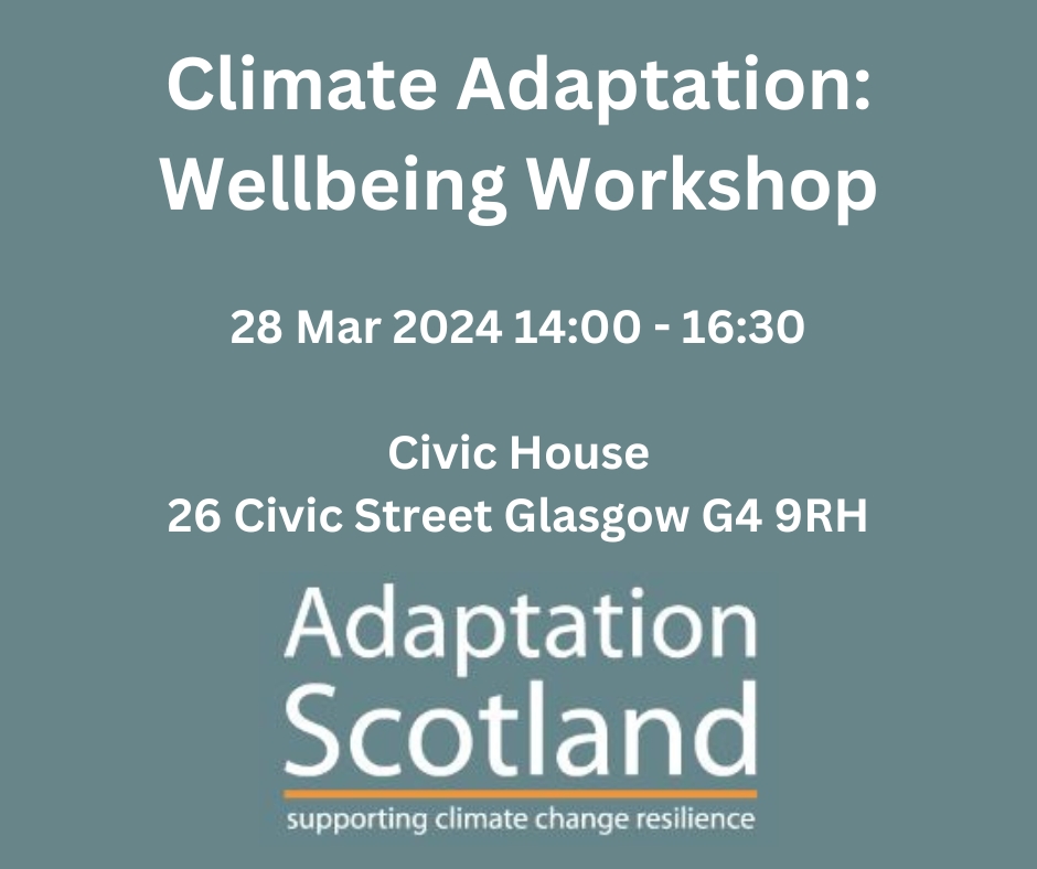 Climate Adaptation: Wellbeing Workshop Flyer