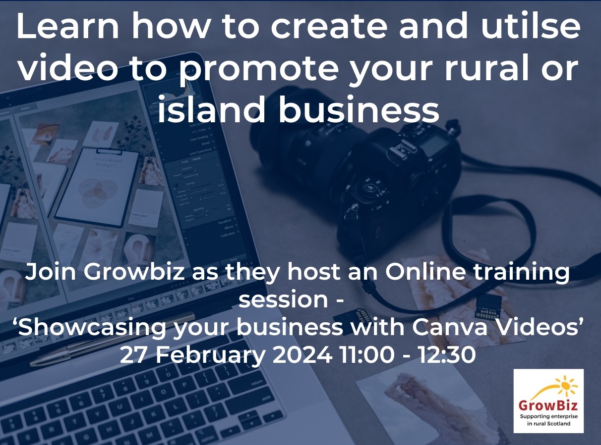 Showcasing your business with Canva Videos flyer