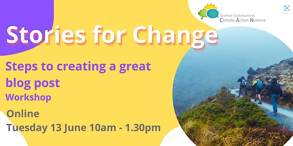 Stories for Change - Blog workshop banner