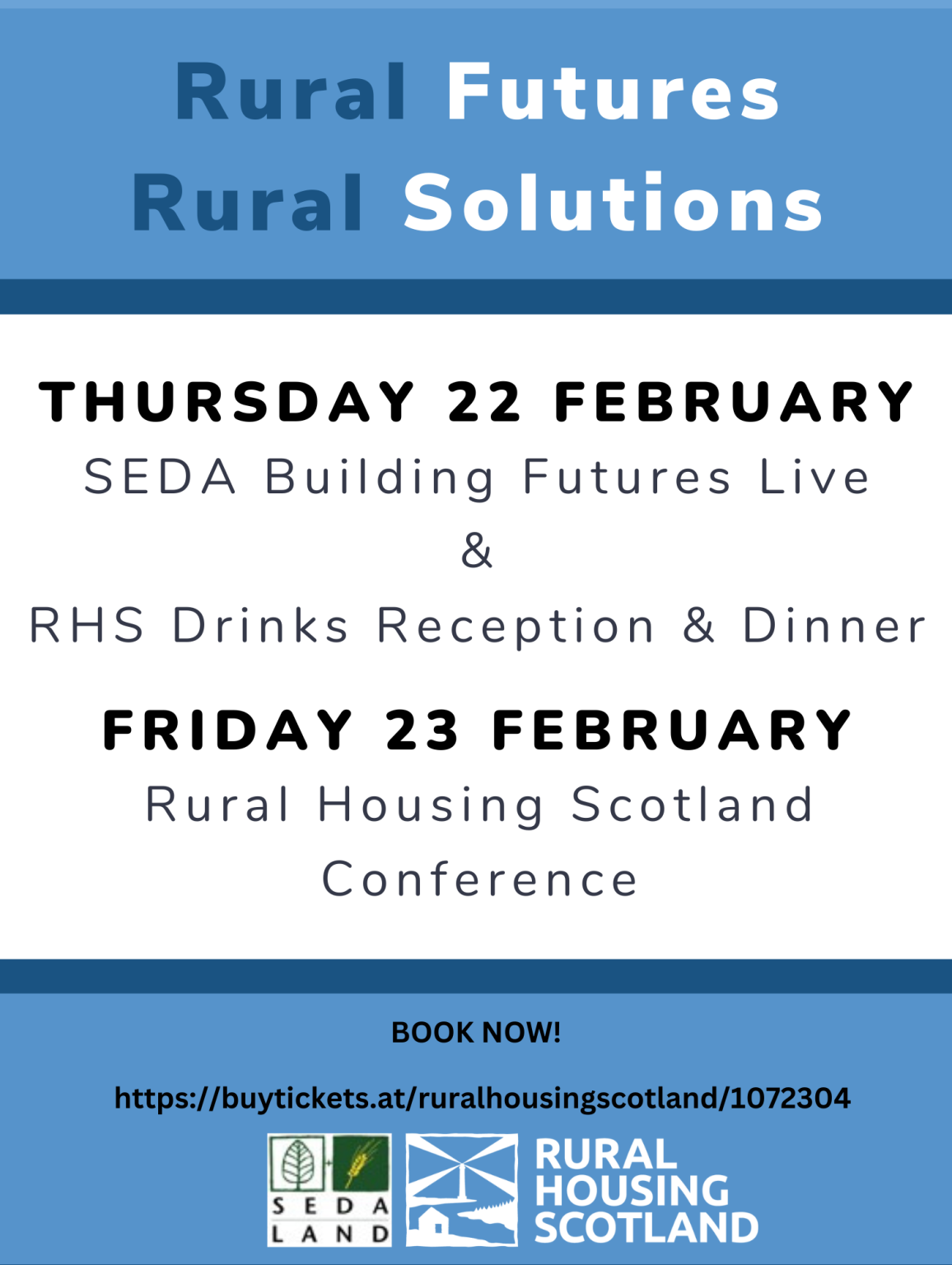 Rural Housing Scotland "Rural Futures, Rural Solutions" Conference 2024 – MacDonald Aviemore Resort flyer