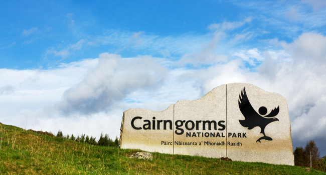 Cairngorms National Park sign