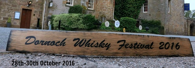 Dornoch Whisky Festival sign