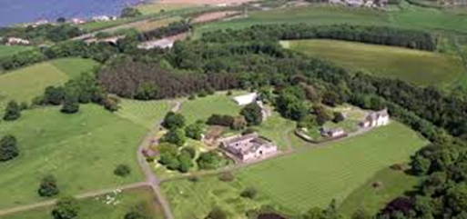aerial view of Dunglass Estate