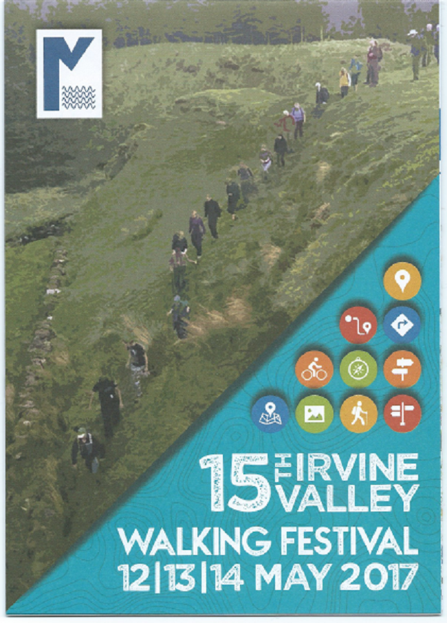 Front cover of Irvine Valley Walking Festival brochure