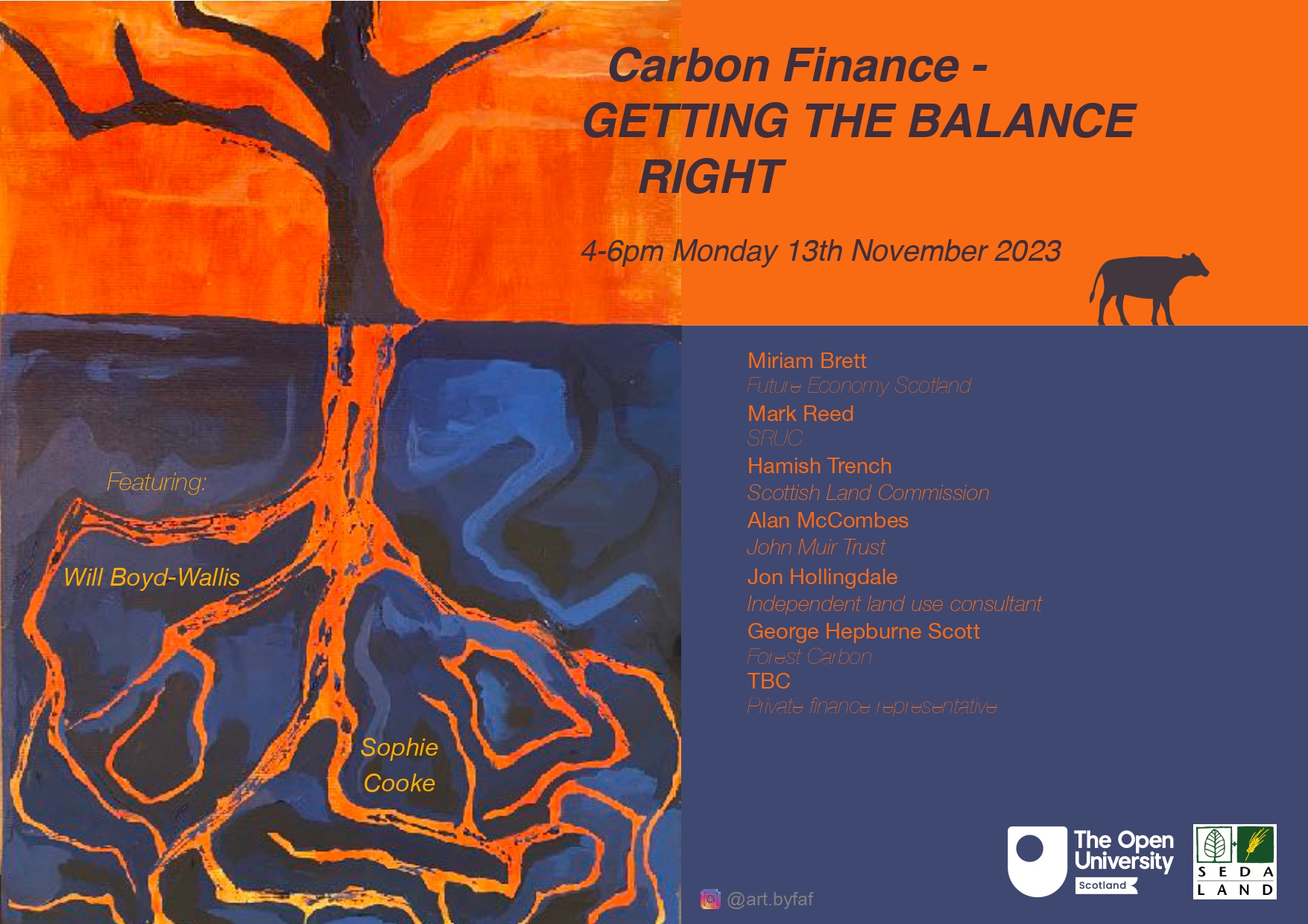 SEDA Land Carbon Finance 2: Getting the Balance Right event poster