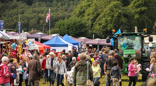 People at agricultural show in a crowd