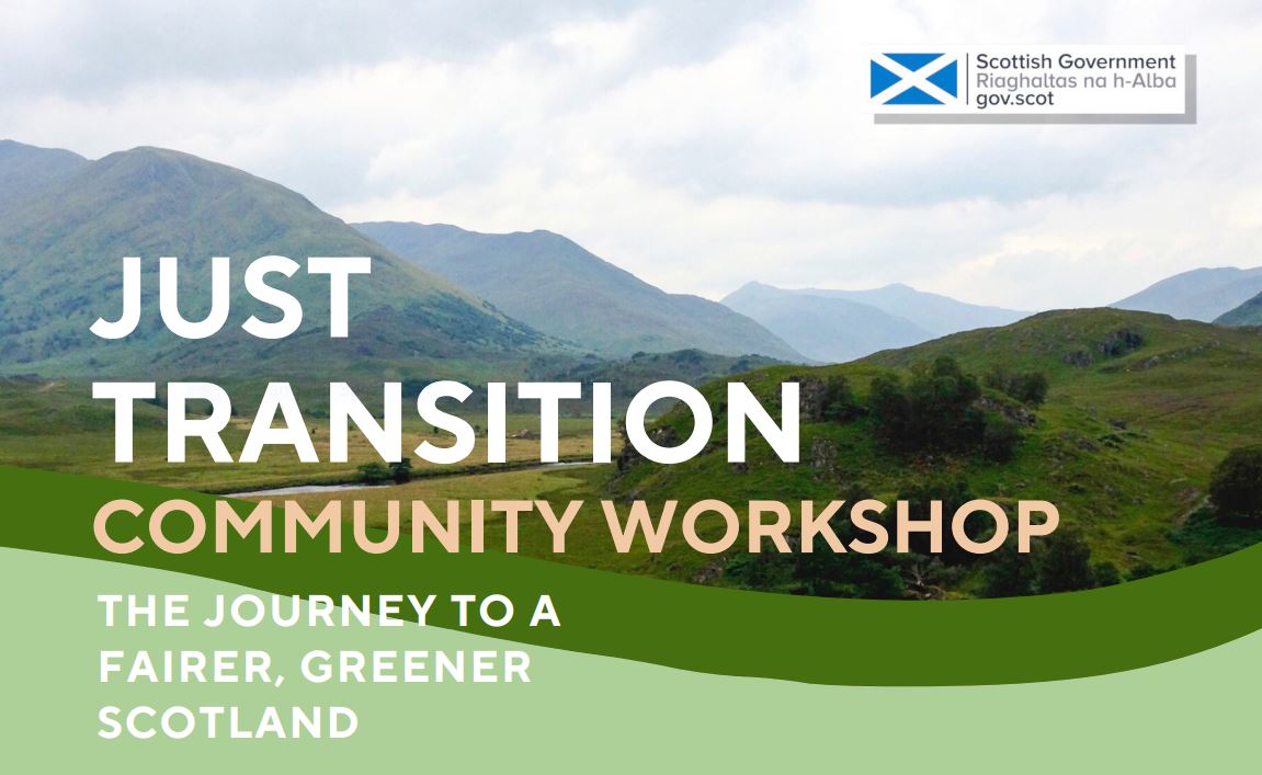 Just Transition Community Workshop Banner