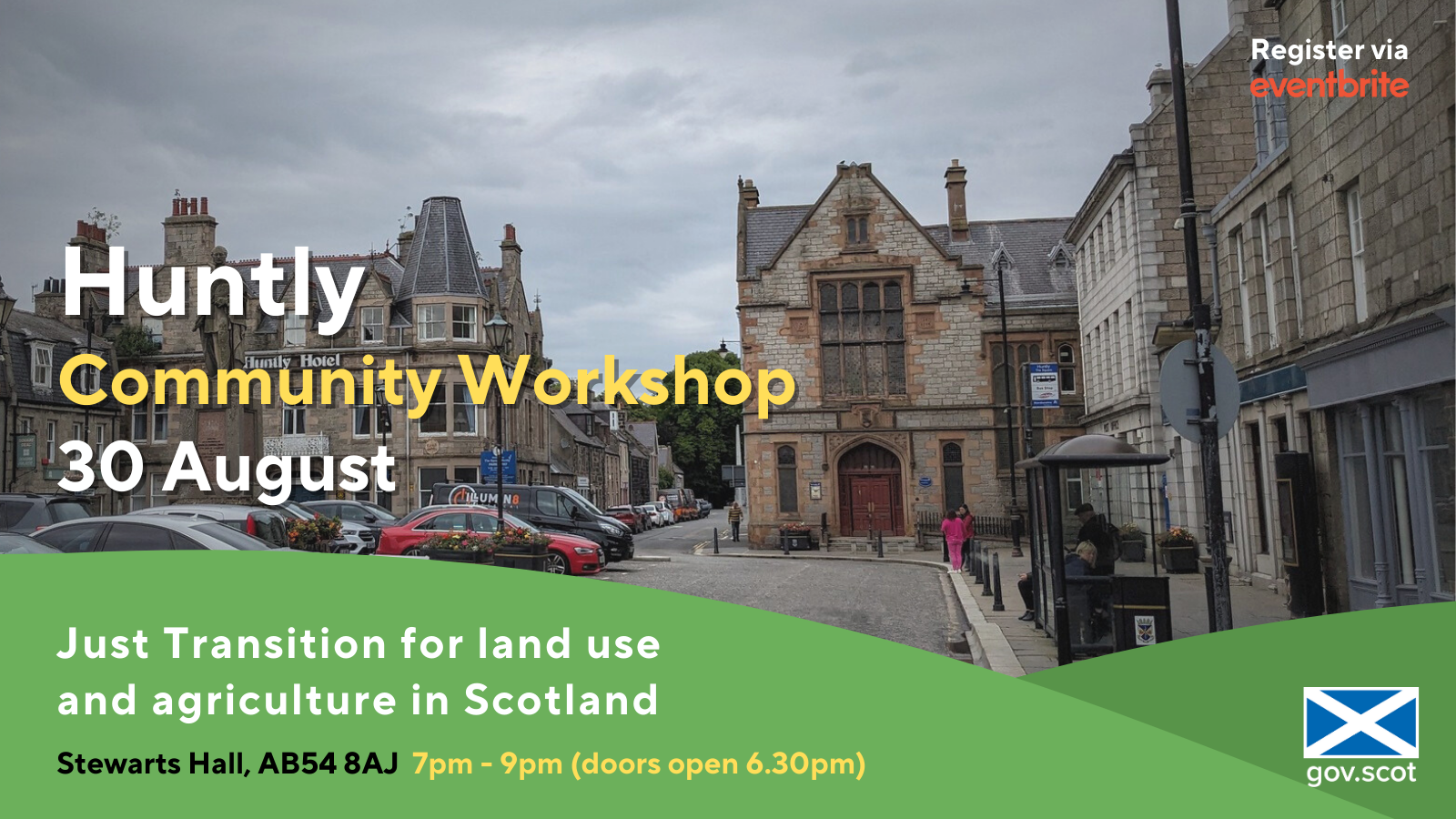 Land Use and Agriculture Just Transition Community Workshop - Huntly Flyer