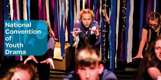 young people taking part in theatre production