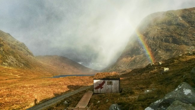 Bird watching building in Outer Hebrides