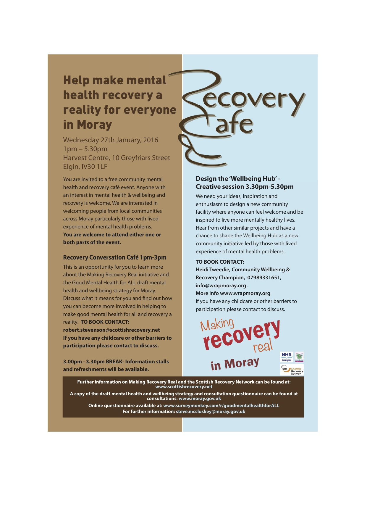 Recovery Cafe Flyer