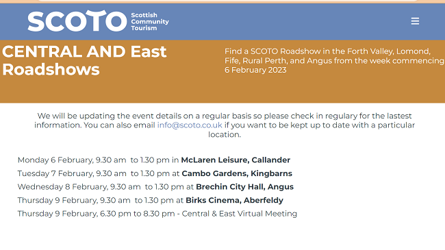 SCOTO banner and workshop dates