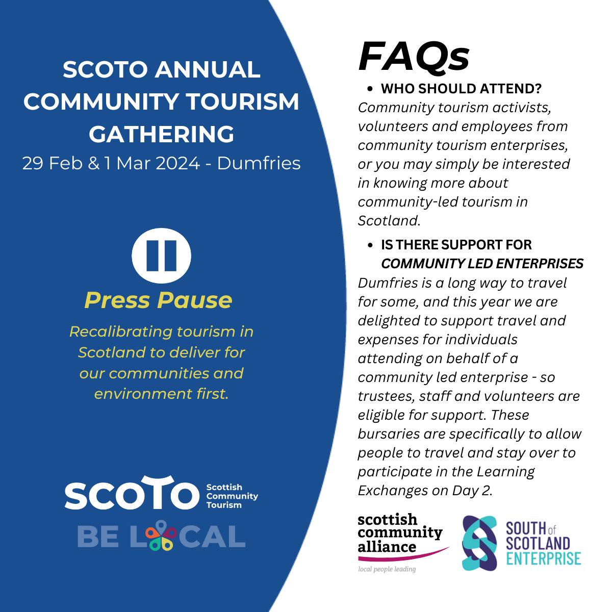 SCOTO COMMUNITY TOURISM GATHERING 2024 Flyer