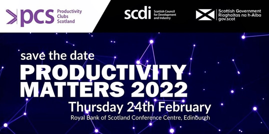 The words, Productivity Matters 2022, on a backdrop of stars 