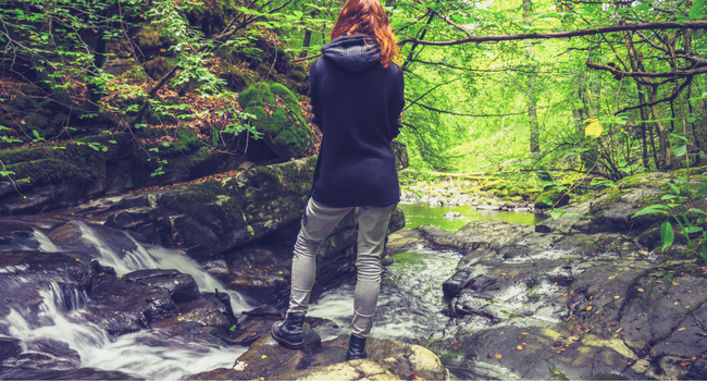 Girl in forest