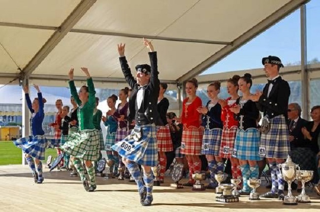 Scottish Highland dancers on stage