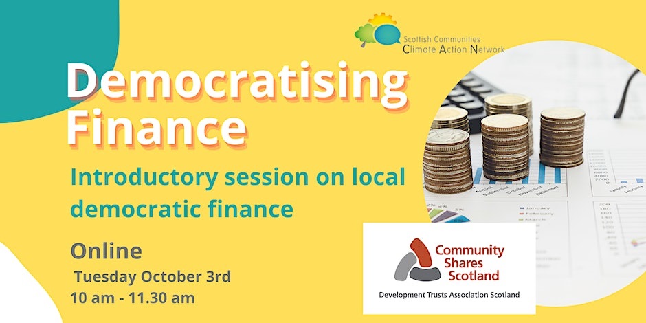 Democratising Finance for Community Groups flyer