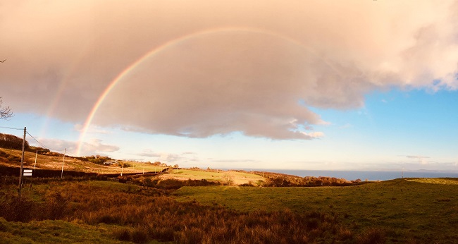 landscape with rainbow