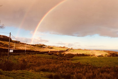 landscape with rainbow