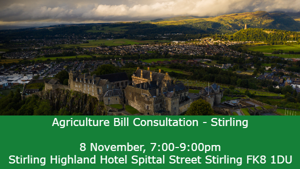 Ariel view of Stirling with event details