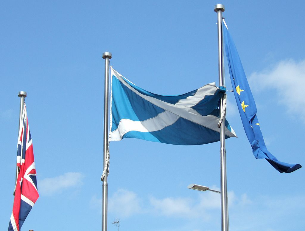 EU flag outside Holyrood