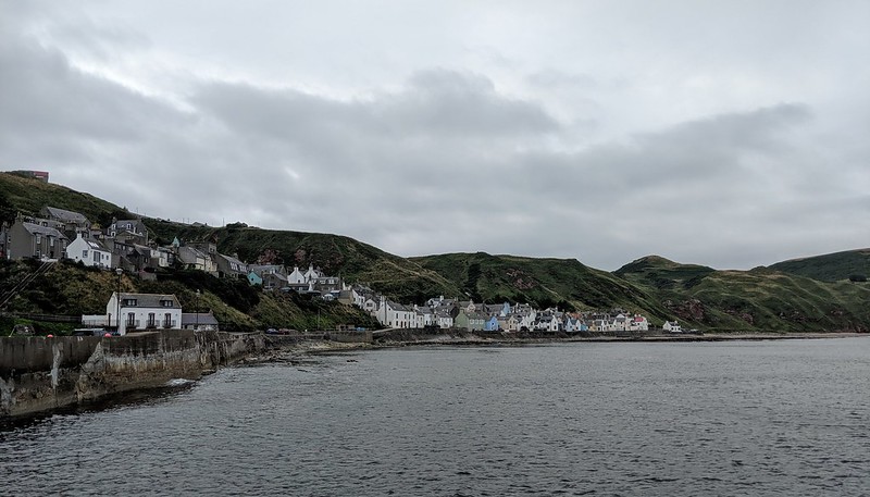 Coastal view of Gardenstown, near Aberdeenshire