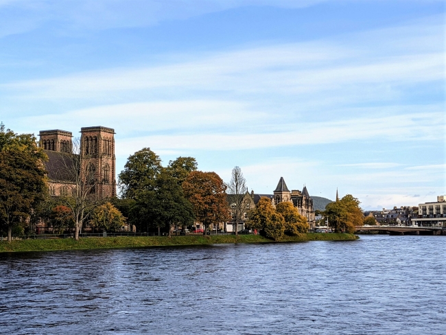 Inverness Cathedral from River Ness