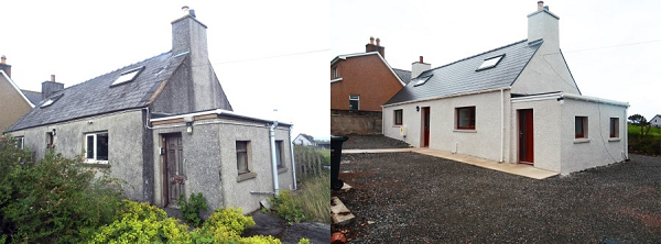Before and After Empty Homes in the Outer Hebrides