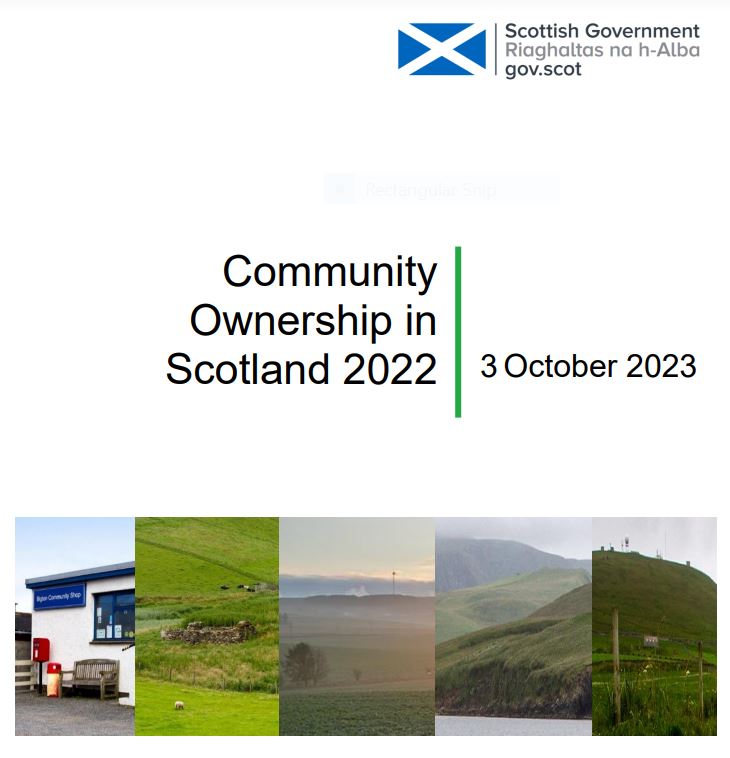 Cover of Community Ownership in Scotland 2022 report 