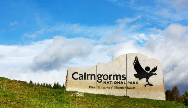 Cairngorms National Park sign