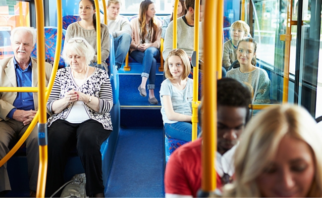 People sitting on bus