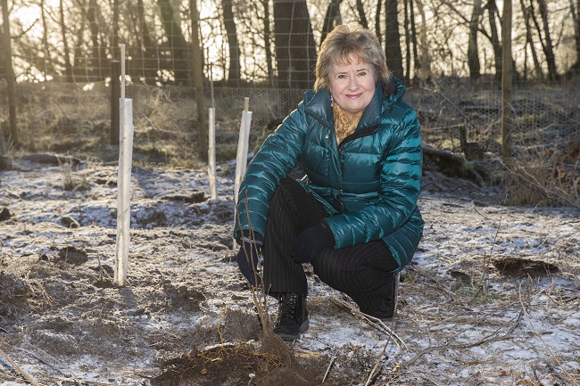 Environment Secretary Roseanna Cunningham planting trees