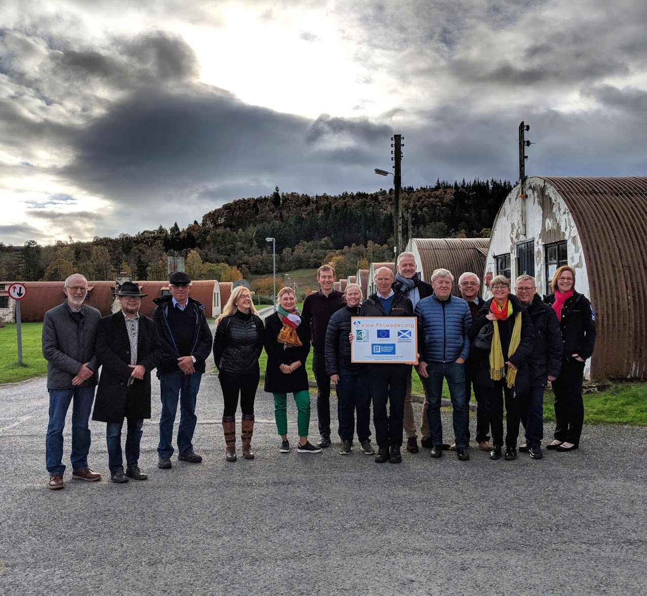 group photo of people on visit to Cultybraggan