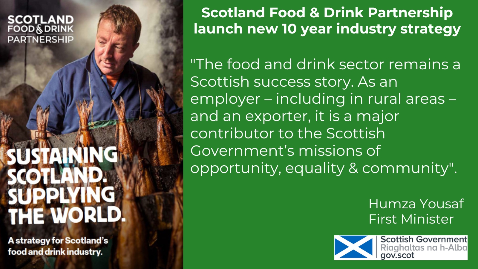 Sustaining Scotland, Supplying the World: a strategy for Scotland’s food and drink industry infographic