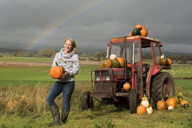Rebecca McEwan of Arnprior pumpkins on her farm
