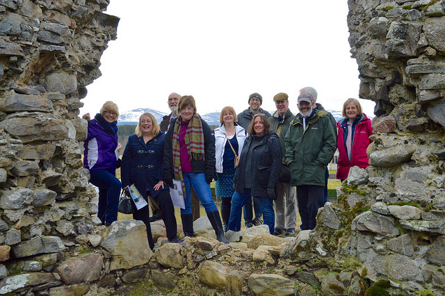 Group photo of people on Project Visit at Castle Roy