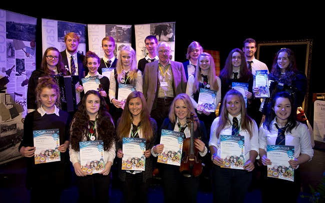 Young Rural Parliament volunteers recieve their Saltire awards