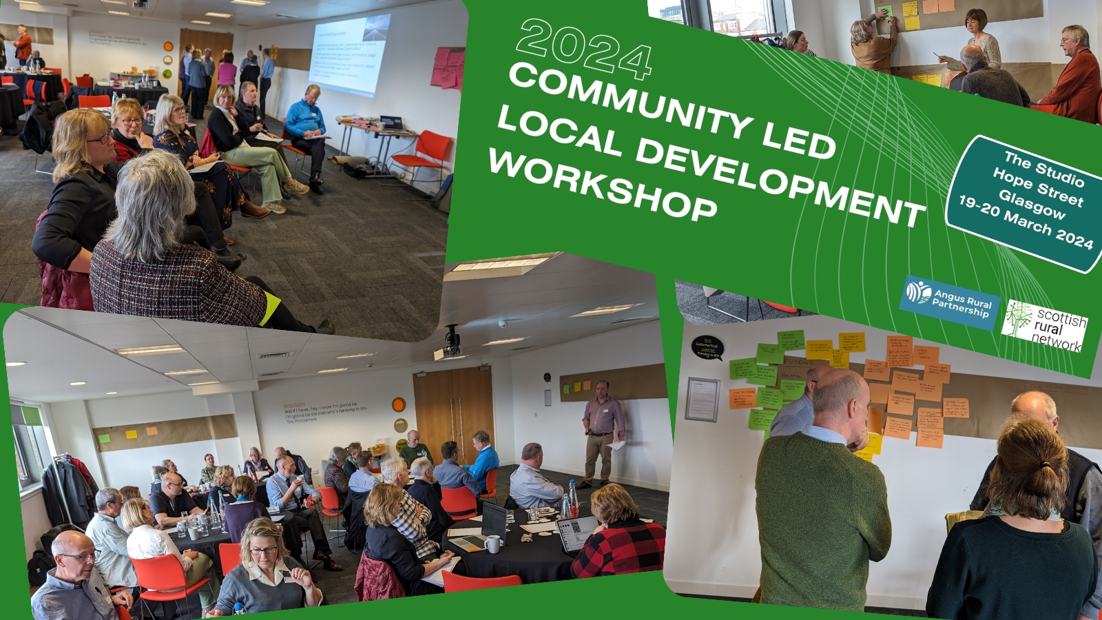 Community Led Local Development Networking Workshop - 19-20 March, Studio - Glasgow - photo montage