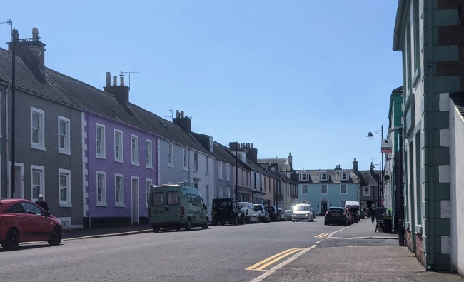 Street in Kirkcudbright in the sunshine