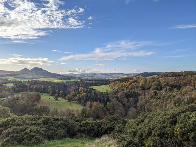 View from Walter Scott View, Scottish Borders 