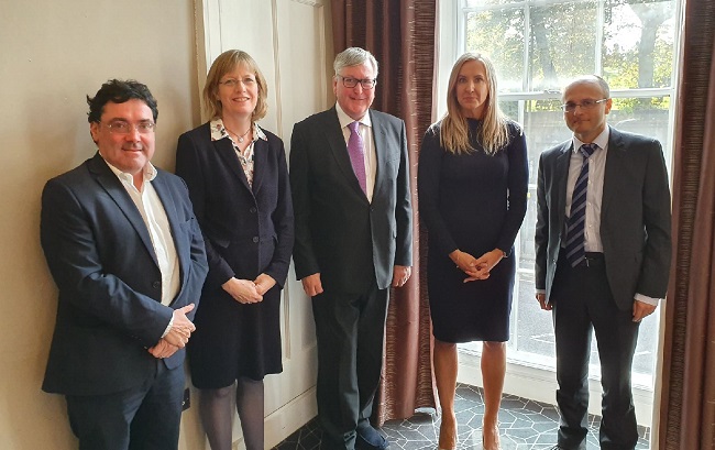 From left to right: Iain Docherty - University of Stirling, Carol Tannahill - Chair, SG  Cab Secretary for Rural Economy Fergus Ewing, Johanna Dow - Business Stream, Jeremy Phillipson - University of Newcastle 