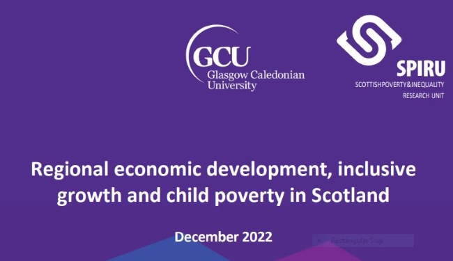 Extract of front cover of inclusive growth and child poverty in Scotland report