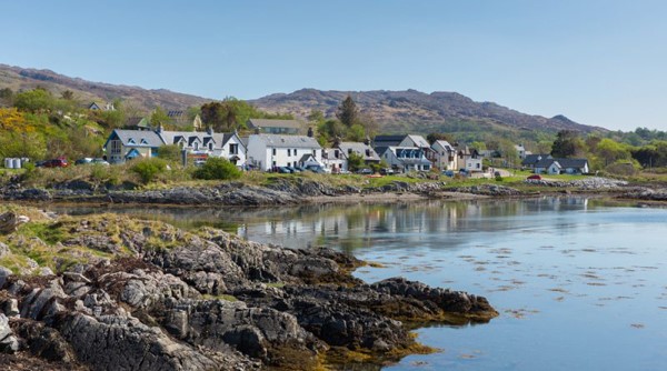 Coastal village in Scotland