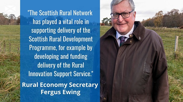 SRN Evaluation infographic with Fergus Ewing