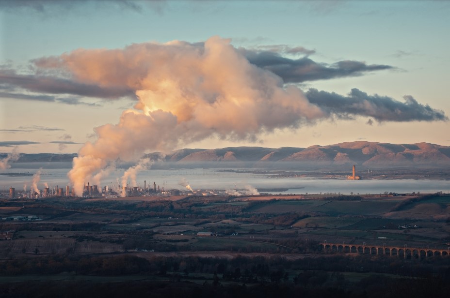 Panorama of Grangemouth petrochemical works by gbs097, Canva