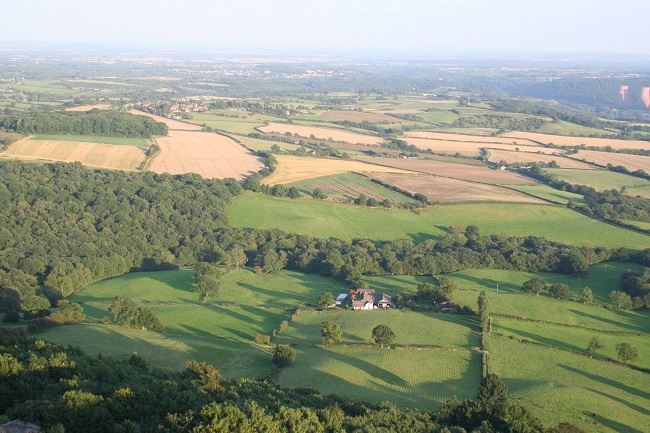Aerial rural landscape 