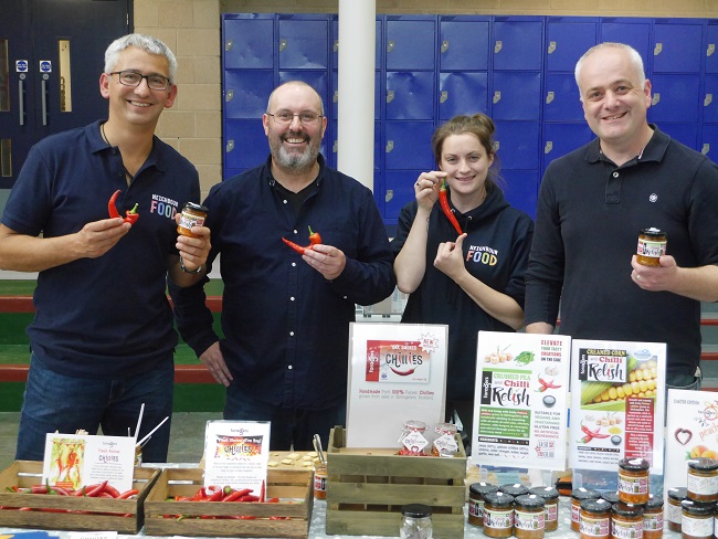 Picture shows Richard Boddington from The Hub G63, Killearn based producer Gary McAlpine from Foragers Foods, Ruth Glasgow from The Hub G63 and Mark Ruskell MSP.