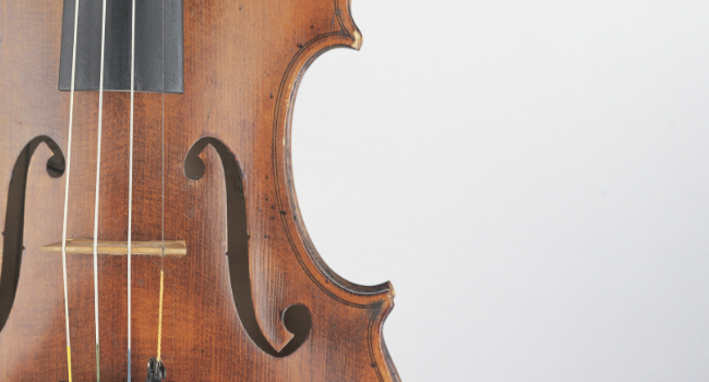 close up of violin