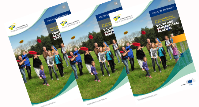 Front cover of EAFRD Projects Brochure 'Youth and Generational Renewal'
